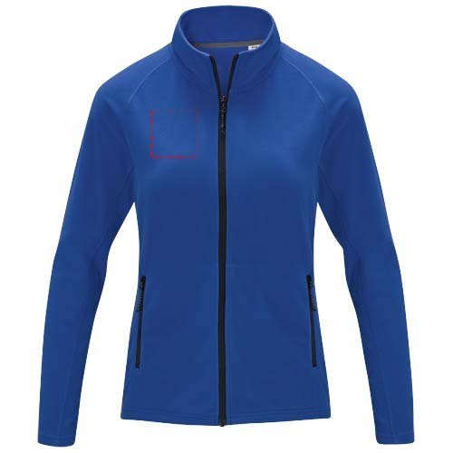 Zelus dames fleece jas — drukvlak rechter borst