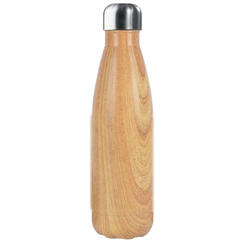 Thermofles Swing wood edition 500ml — drukvlak midden op de fles