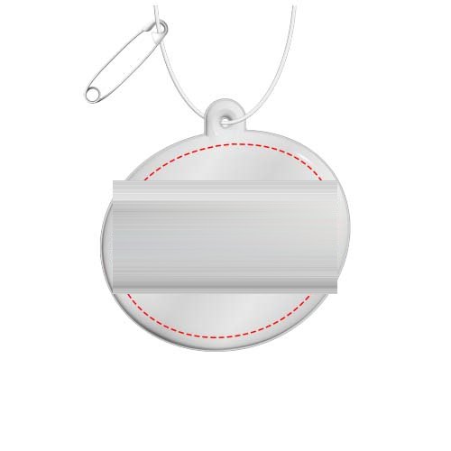 RFX™ H-09 ovale reflecterende pvc hanger — drukvlak achterkant (onder reflecterende laag)