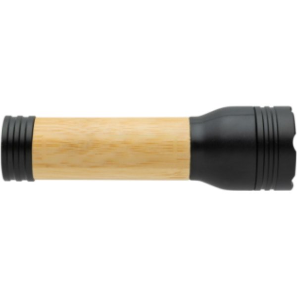 Lucid 1W RCS gerecycled plastic & bamboo zaklamp — drukvlak zaklamp