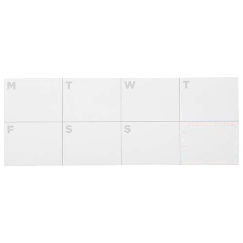 Sticky-Mate® gerecyclede sticky notes met bedrukte planner — drukvlak vellen (liggend lijm bovenaan)