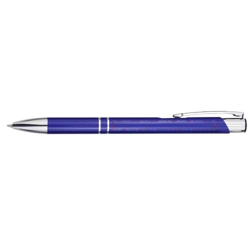 Moneta aluminium balpen (blauwe inkt) — drukvlak dop