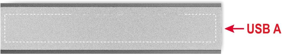 POWERALUC - Powerbank 2600 mAh — drukvlak onderzijde