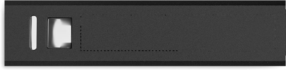 POWERALUC - Powerbank 2600 mAh — drukvlak bovenzijde