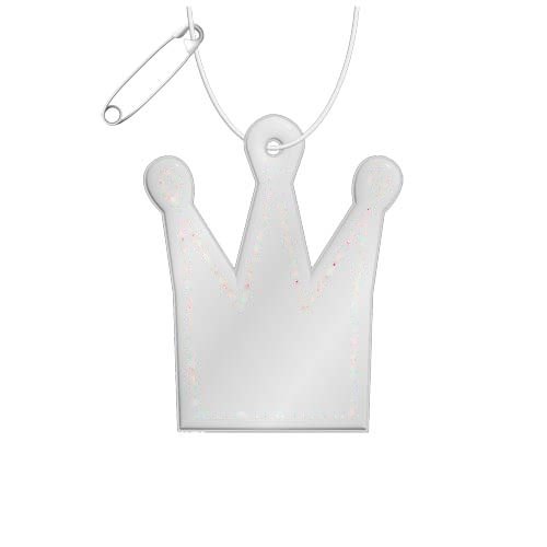 RFX™ H-12 reflecterende TPU hanger met kroon — drukvlak achterkant (op reflecterende laag)