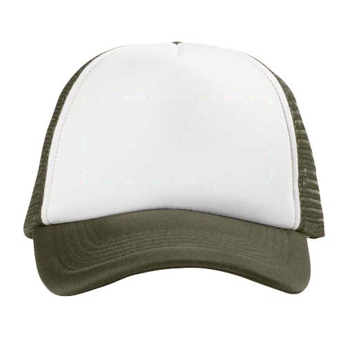 Trucker 100 g/m² 5 panel cap — drukvlak voorzijde