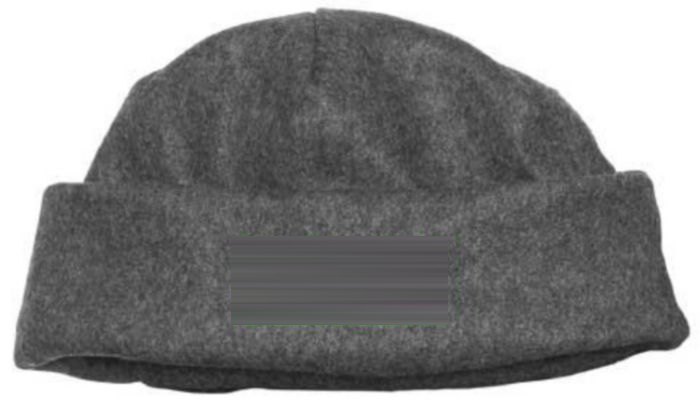 Polyester fleece (200 gr/m²) muts en sjaal Russo — drukvlak voorzijde