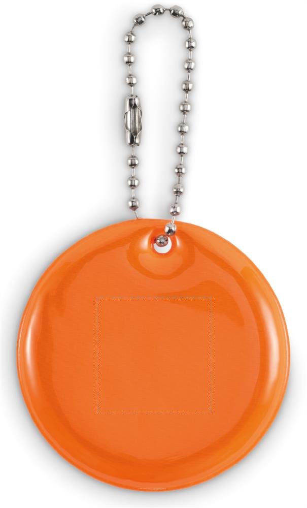 GRIN - Ronde reflecterende hanger — drukvlak midden op de achterkant