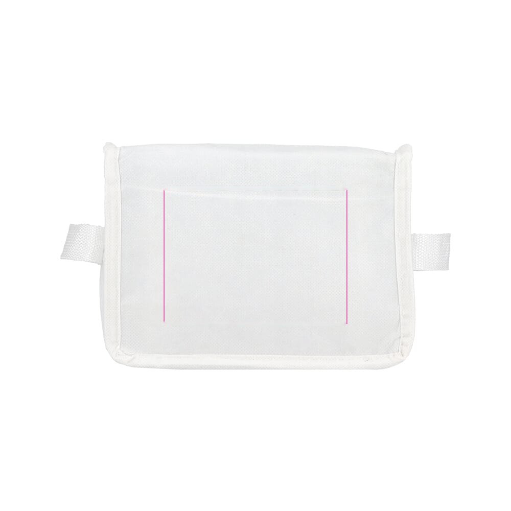 R-PET koeltas voor 6 blikjes, non-woven, 20 x 13 x 12,5 cm, 75 g/m² — drukvlak bovenkant