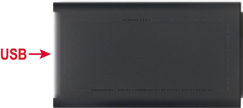POWERPLUS - Power bank 5000mAh 15W — drukvlak achterzijde
