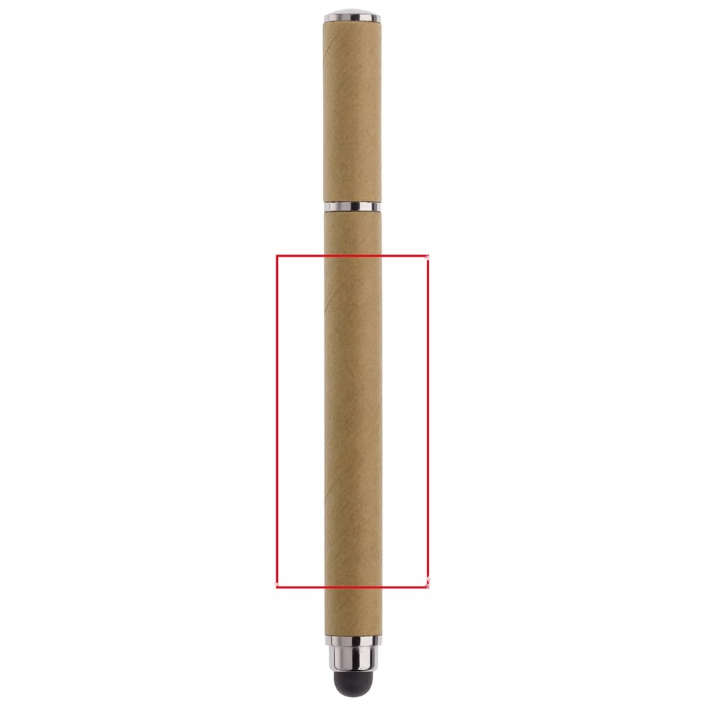 Notitieboek karton A6 + balpen stylus — drukvlak pen op de houder