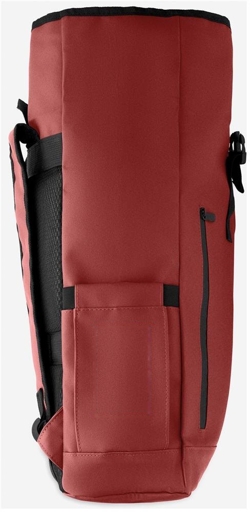 BANGKOK ROLL - Rolltop laptop rugzak 600D — drukvlak vak links