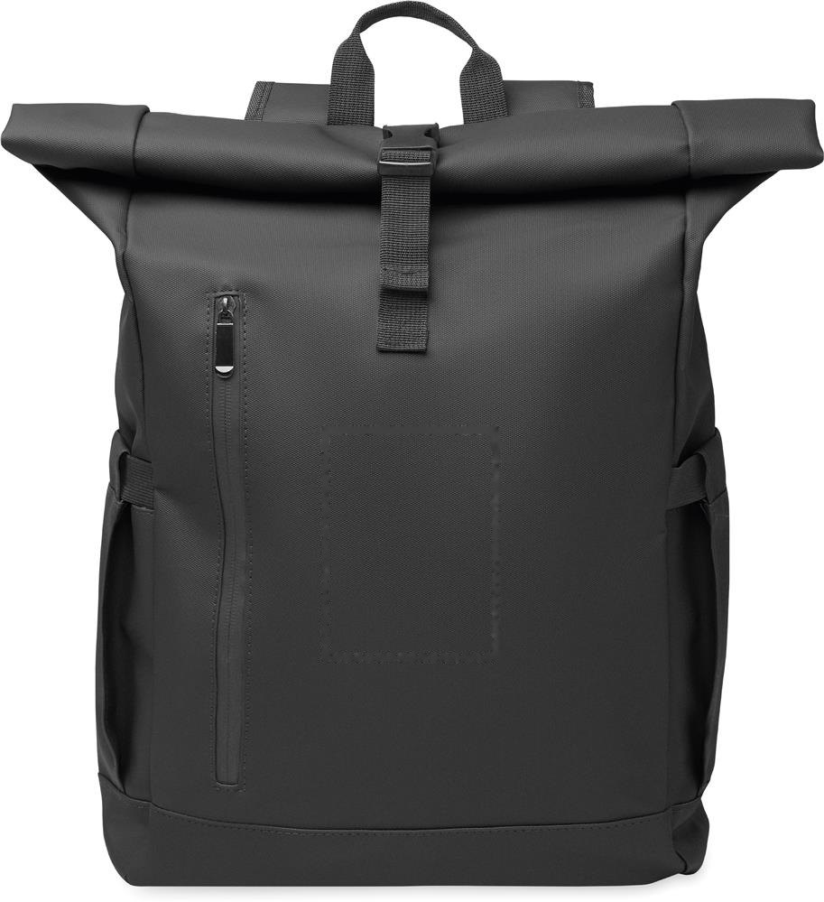 BANGKOK ROLL - Rolltop laptop rugzak 600D — drukvlak voorzijde vak