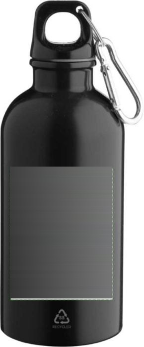Drinkfles Sable | Gerecycled | 400 ml — drukvlak achterzijde