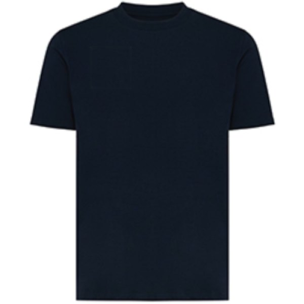 IQONIQ Sierra lichtgewicht gerecycled katoen t-shirt — drukvlak borst rechterzijde