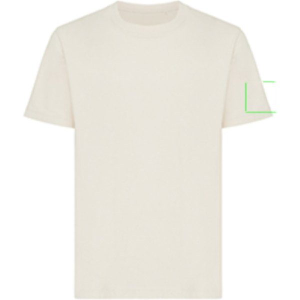 IQONIQ Sierra lichtgewicht gerecycled katoen t-shirt — drukvlak mouw links