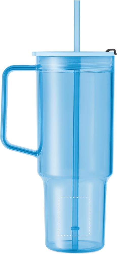 MUGORA - RPET beker 1200ml — drukvlak linkshandig onder