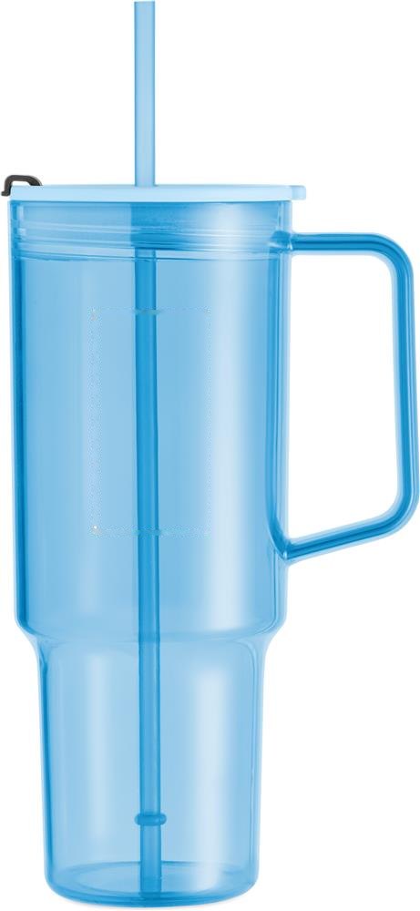 MUGORA - RPET beker 1200ml — drukvlak rechtshandig boven
