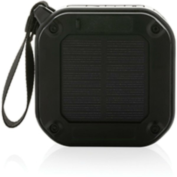 3W RCS gerecycled plastic draadloze Sunwave solar speaker — drukvlak artikel achterzijde beneden