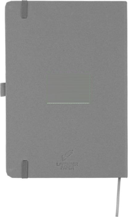 Notitieboek Gertrud | Gerecycled bioafvalpapier | A5 | Gelijnd — drukvlak achterzijde