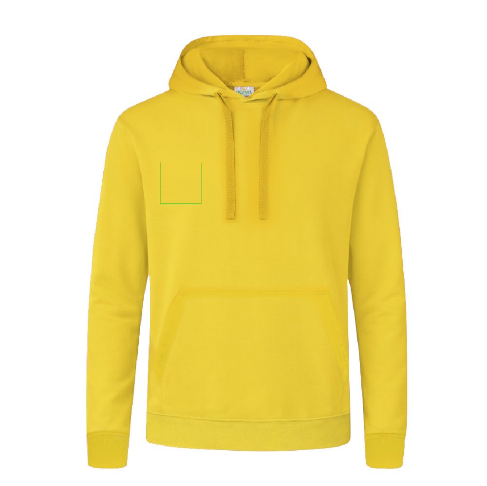 Volwassene Hooded Sweatshirt "keya" SWP280 — drukvlak rechterborst