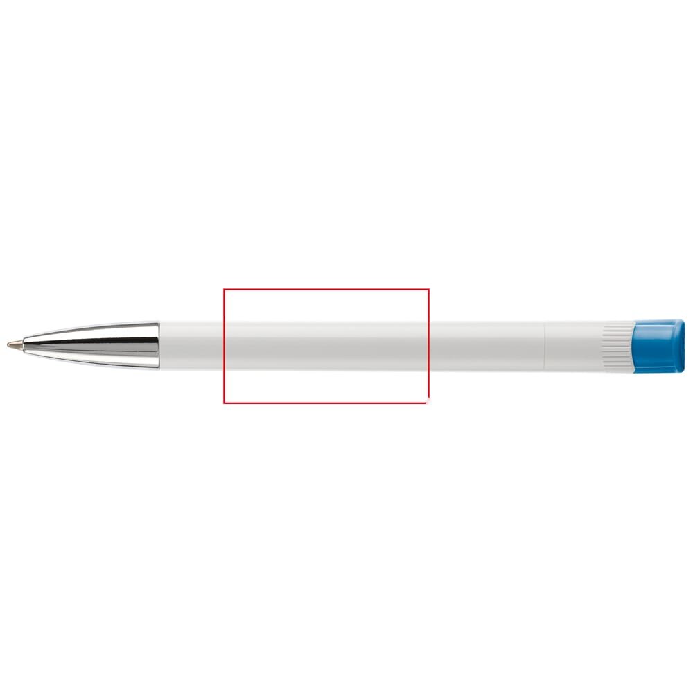 Balpen Apollo hardcolour — drukvlak 180 graden van de clip