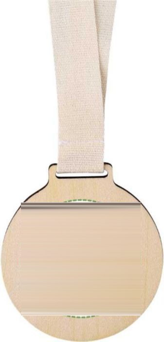 Lindehouten medaille Koa — drukvlak anders