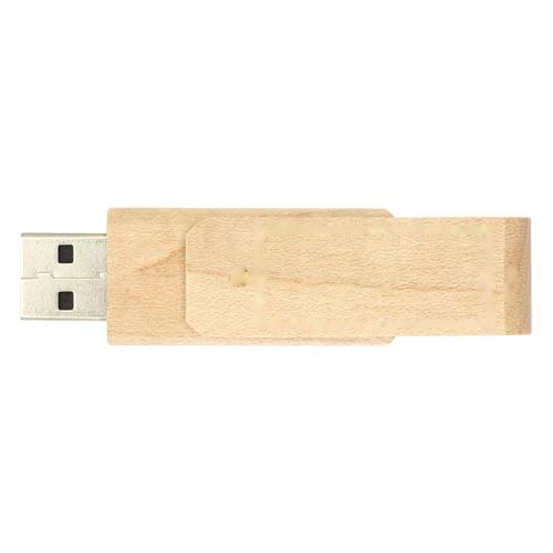 Rotate houten USB — drukvlak achterzijde