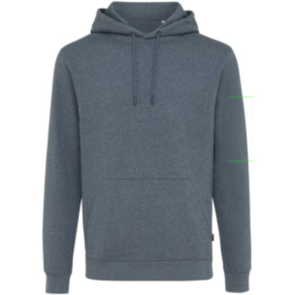 IQONIQ Torres gerecycled katoen hoodie ongeverfd — drukvlak mouw links