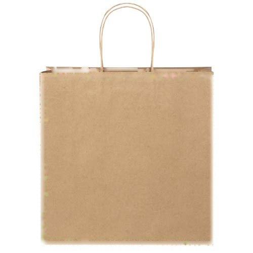 Papieren tas 120 g/m2 gemaakt van kraftpapier met gedraaide handgrepen - 31 x 12 x 31 cm — drukvlak beide zijden