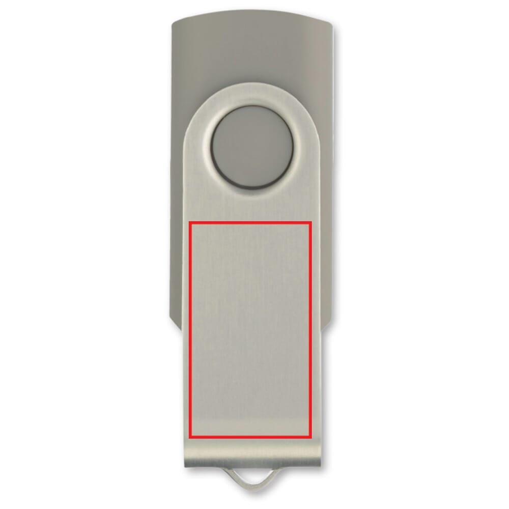 USB stick 2.0 Twister 16GB — drukvlak metalen clip