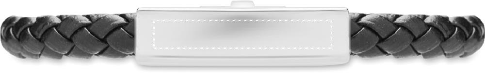 FAULETI - Gevlochten kunstleren armband — drukvlak plaatje