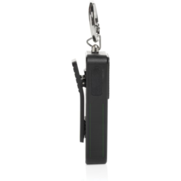 GuardBuddy RCS persoonlijke alarm met USB-C-opladen — drukvlak artikel zijkant links