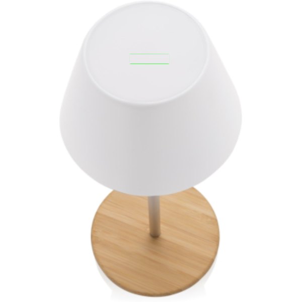 Pure Glow RCS rplastic USB-oplaadbare tafellamp — drukvlak artikel bovenzijde