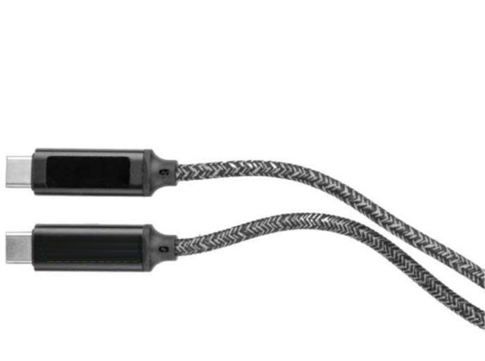 Nylon oplaadkabel Claudia — drukvlak voorzijde