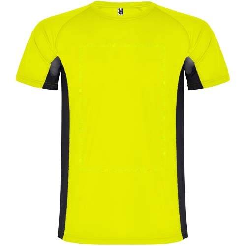 Shanghai 140 g/m² sportshirt met korte mouwen voor heren — drukvlak impact volledige voorzijde