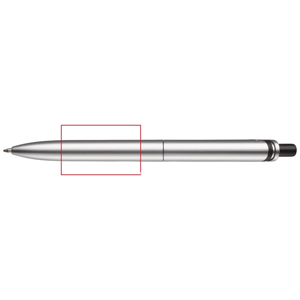 Balpen Click Shadow metallic — drukvlak 180 graden van de clip
