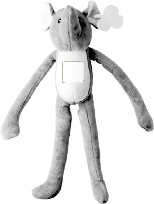 Pluche olifant Madeline — drukvlak voorzijde