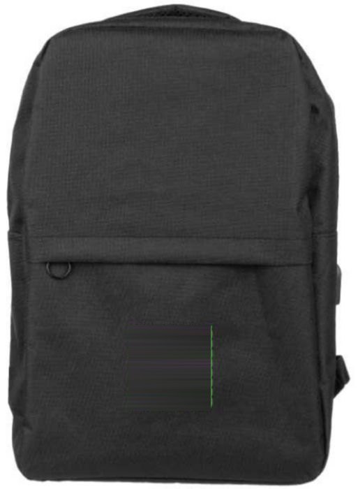 Laptoptas Henrik | Gerecycled | USB-poort — drukvlak voorzijde