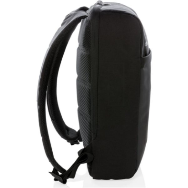 Lima PVC-vrije 15.6" RFID laptop tas — drukvlak artikel zijkant links