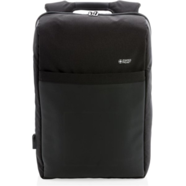 Lima PVC-vrije 15.6" RFID laptop tas — drukvlak artikel voorzijde onder