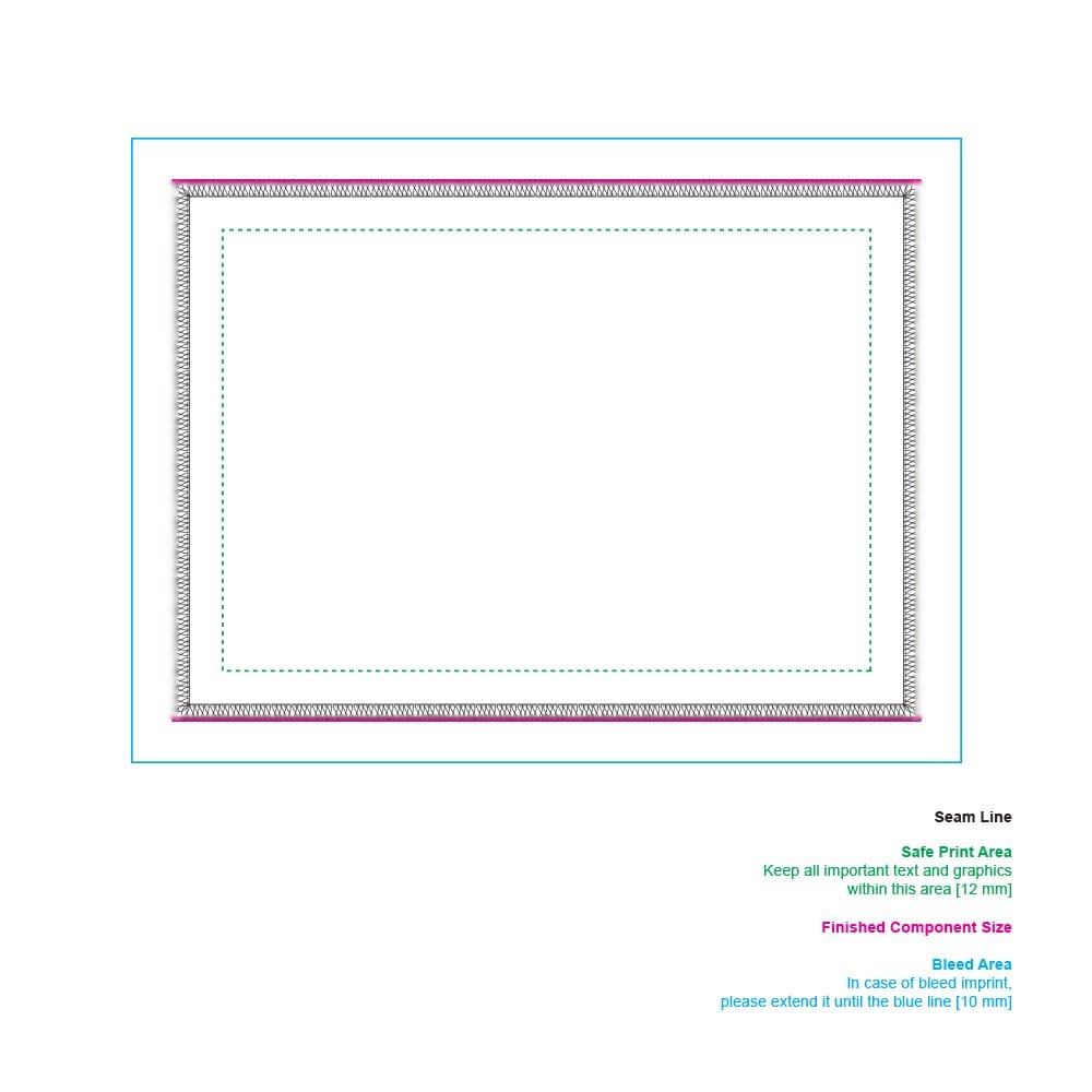 R-PET microvezel reinigingsdoek 13 x 18cm sublimatie — drukvlak vrijwel gehele voorzijde