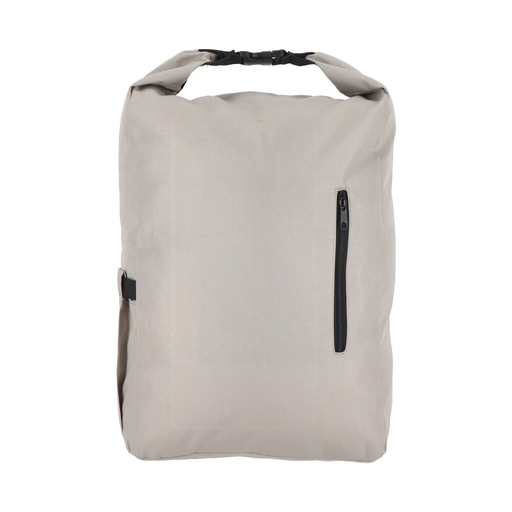 R-PET 600D Rolltop gesp rugzak 20L — drukvlak voorzijde