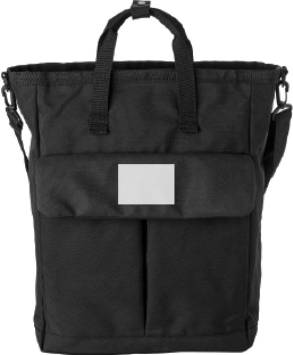 Polyester (900D) schoudertas Dean — drukvlak voorzijde boven