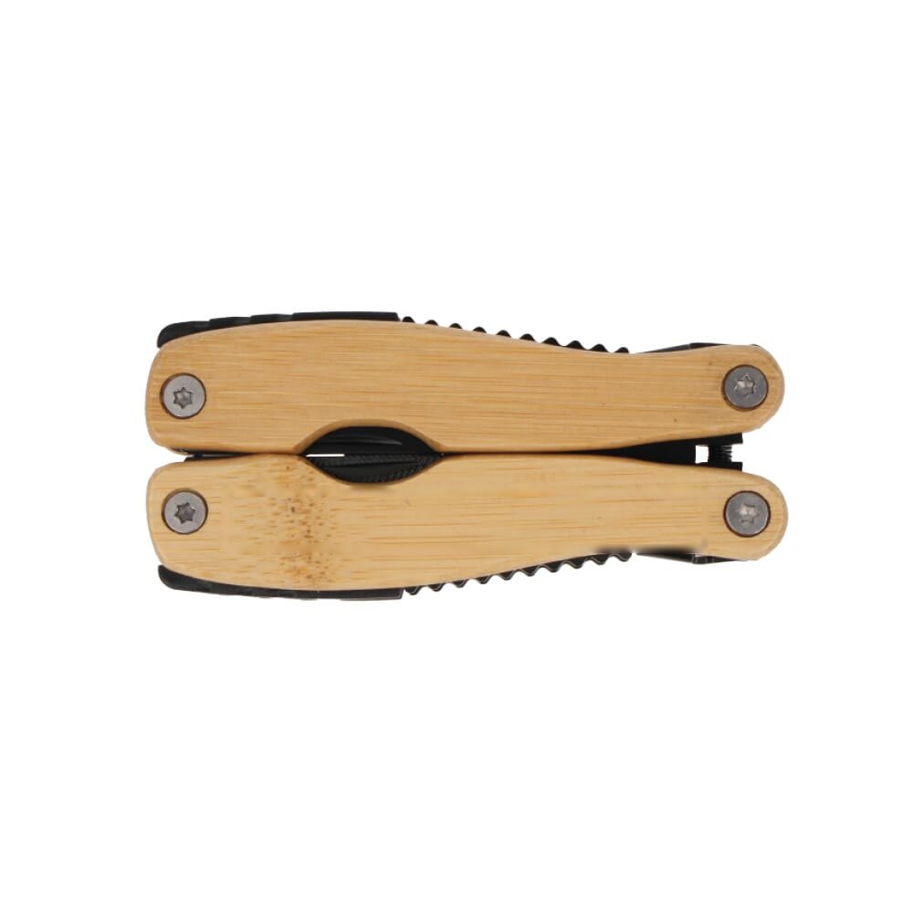Multitool bamboe 8 functies — drukvlak handvat rechts