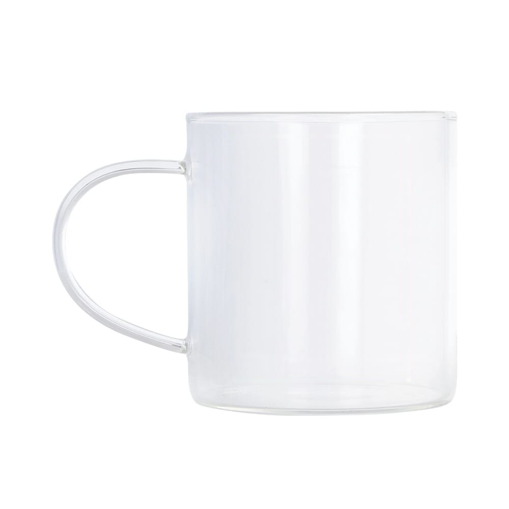 Koffieglas met handvat Vardez 300 ml — drukvlak rechts van het handvat