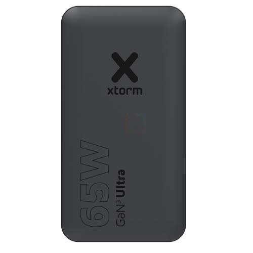 Xtorm snellader voor op reis van 65 W met kabel en reisetui — drukvlak voorzijde