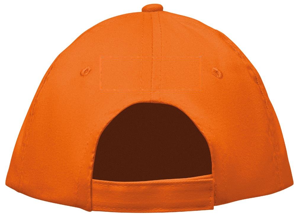 SUNNY - 5 panelen baseballpet 180gr — drukvlak achterzijde