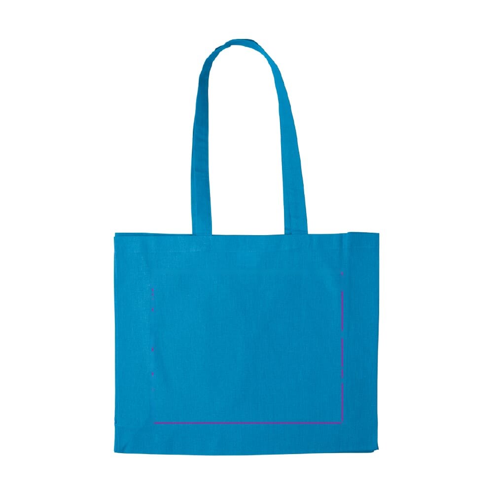 Schoudertas katoen OEKO-TEX® 140g/m² 40x10x35cm — drukvlak midden voorzijde