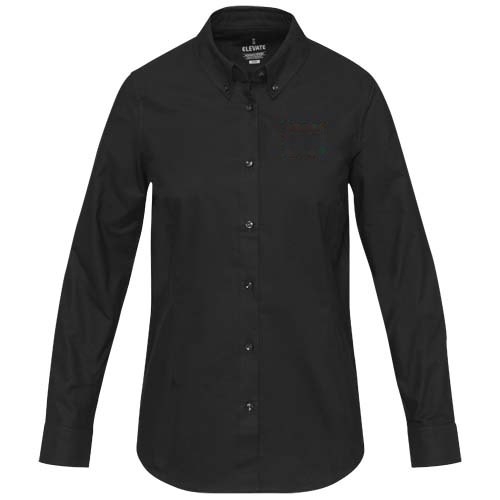 Sphene 165 g/m² oxford damesshirt — drukvlak linker borst